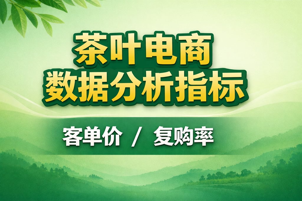 茶叶电商专属！茶叶电商数据分析指标，客单价 / 复购率